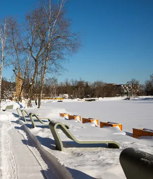 Водная дорога и пляж